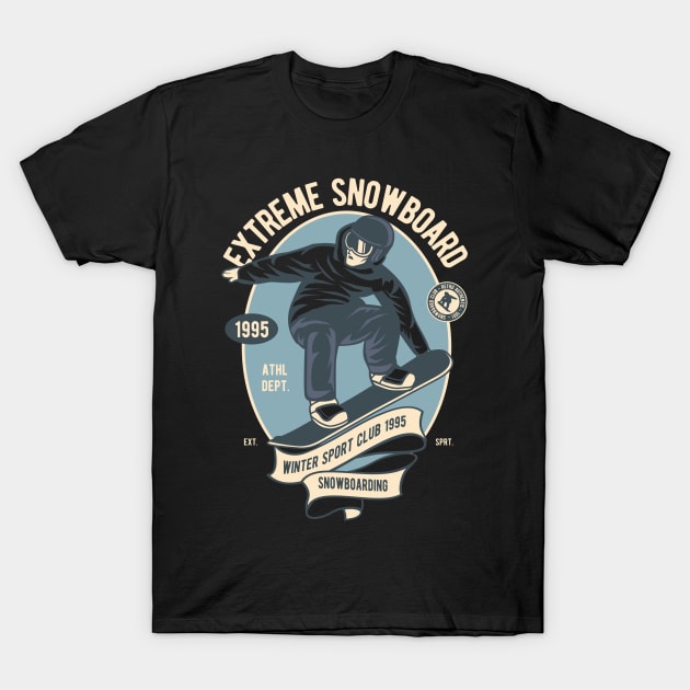 Extreme Snowboarding, Vintage Retro Classic T-Shirt by CoApparel